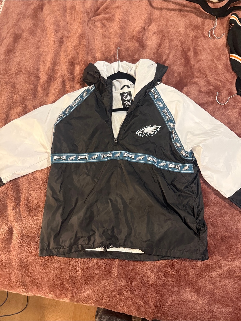 NHL PHILADELPHIA EAGLES QUARTER ZIP PULL OVER WINDBREAKER ULTRA GAME
